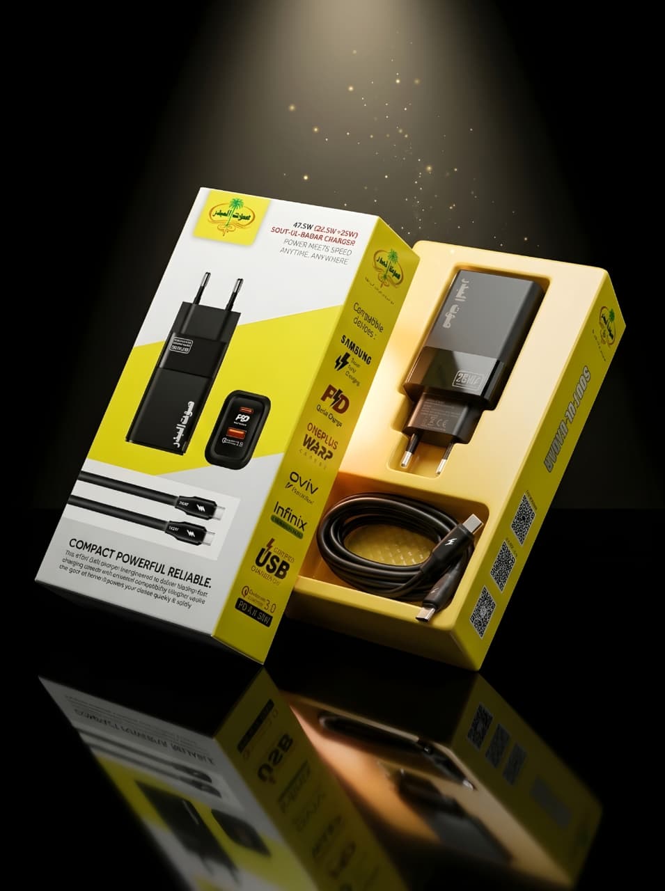 25W PD Fast Charging Wall Charger with Type-C Cable