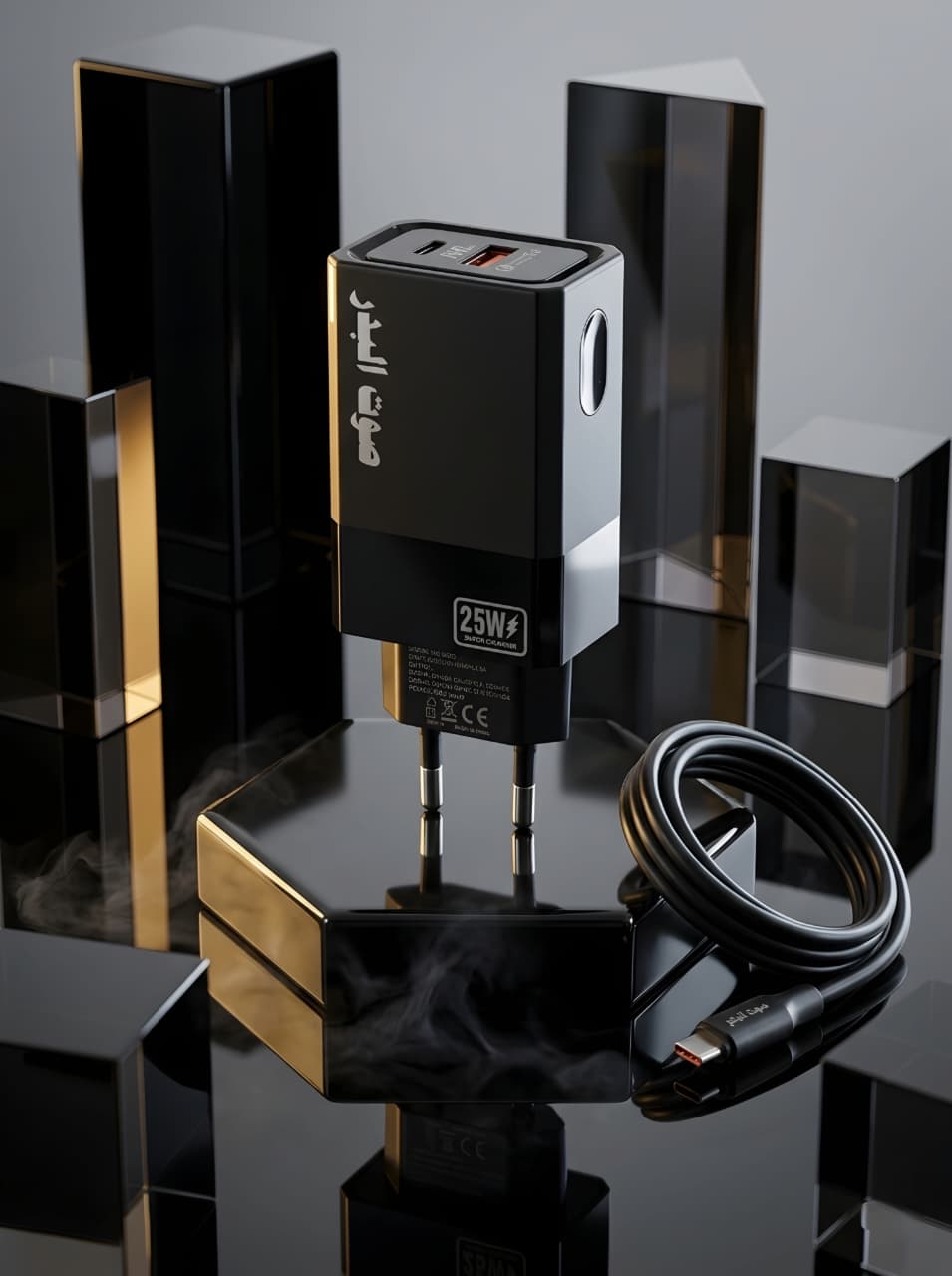 25W PD Fast Charging Wall Charger with Type-C Cable