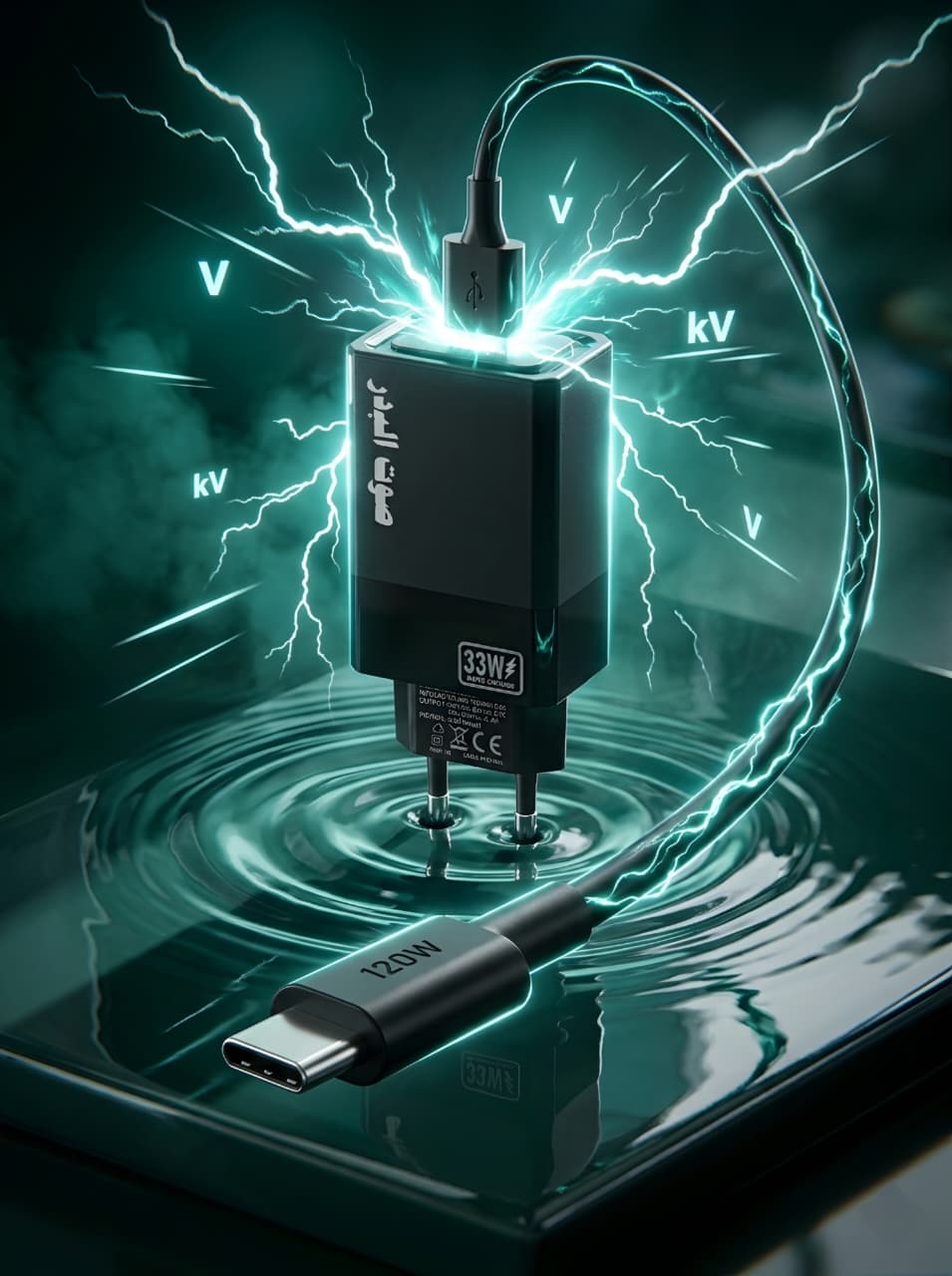 33W Super Fast Charging Adapter with Type-C Cable