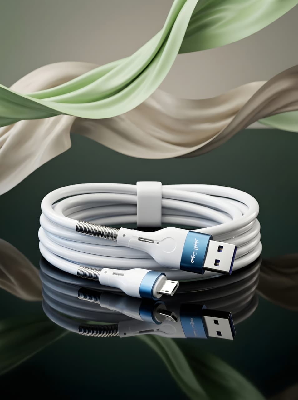 Z-046 Spring USB to Micro USB Data Cable