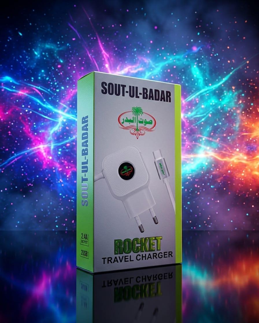 Rocket Travel Charger 2.4A Fast USB Adapter