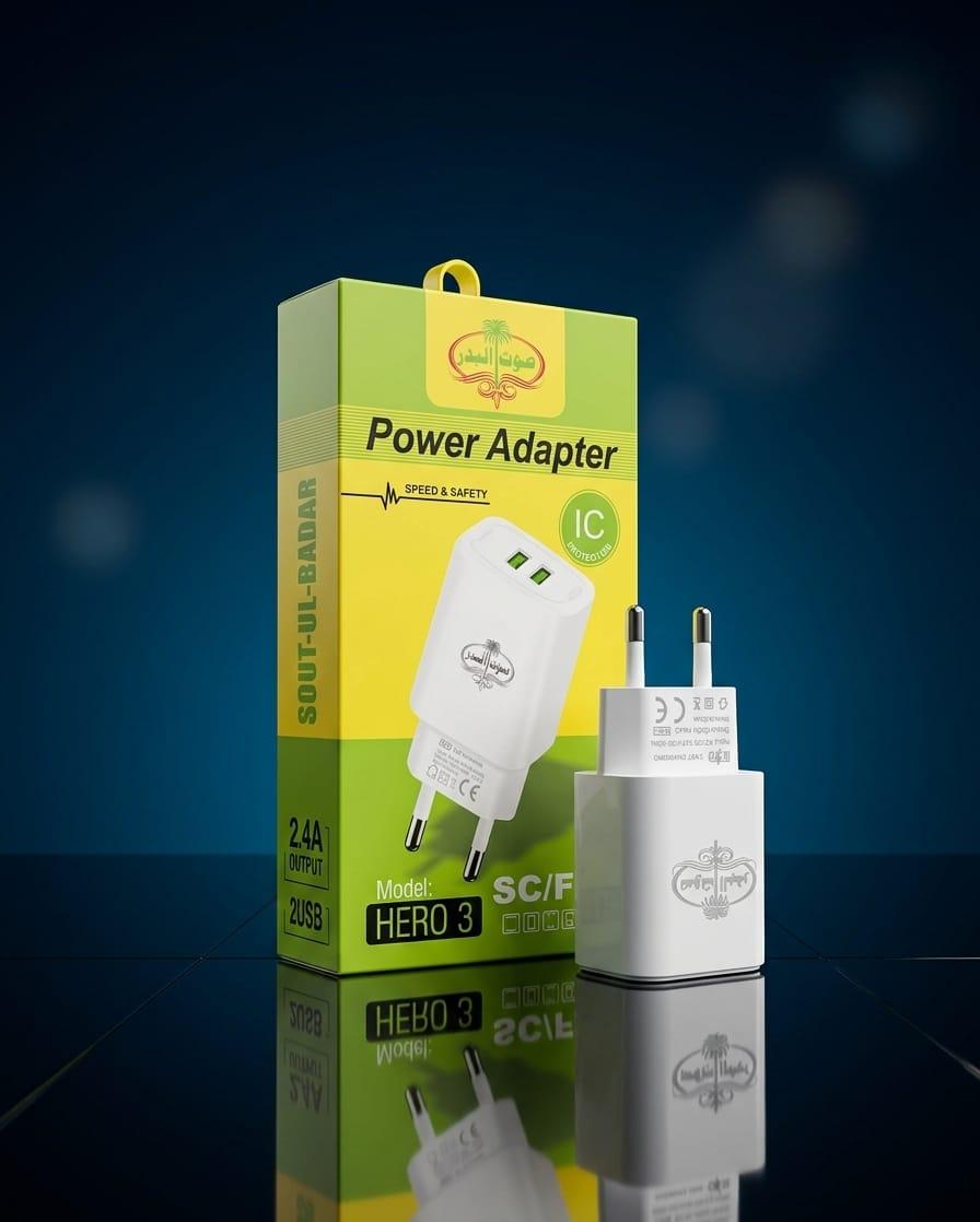 HERO 3 Dual USB Fast Charger Adapter 2.4A