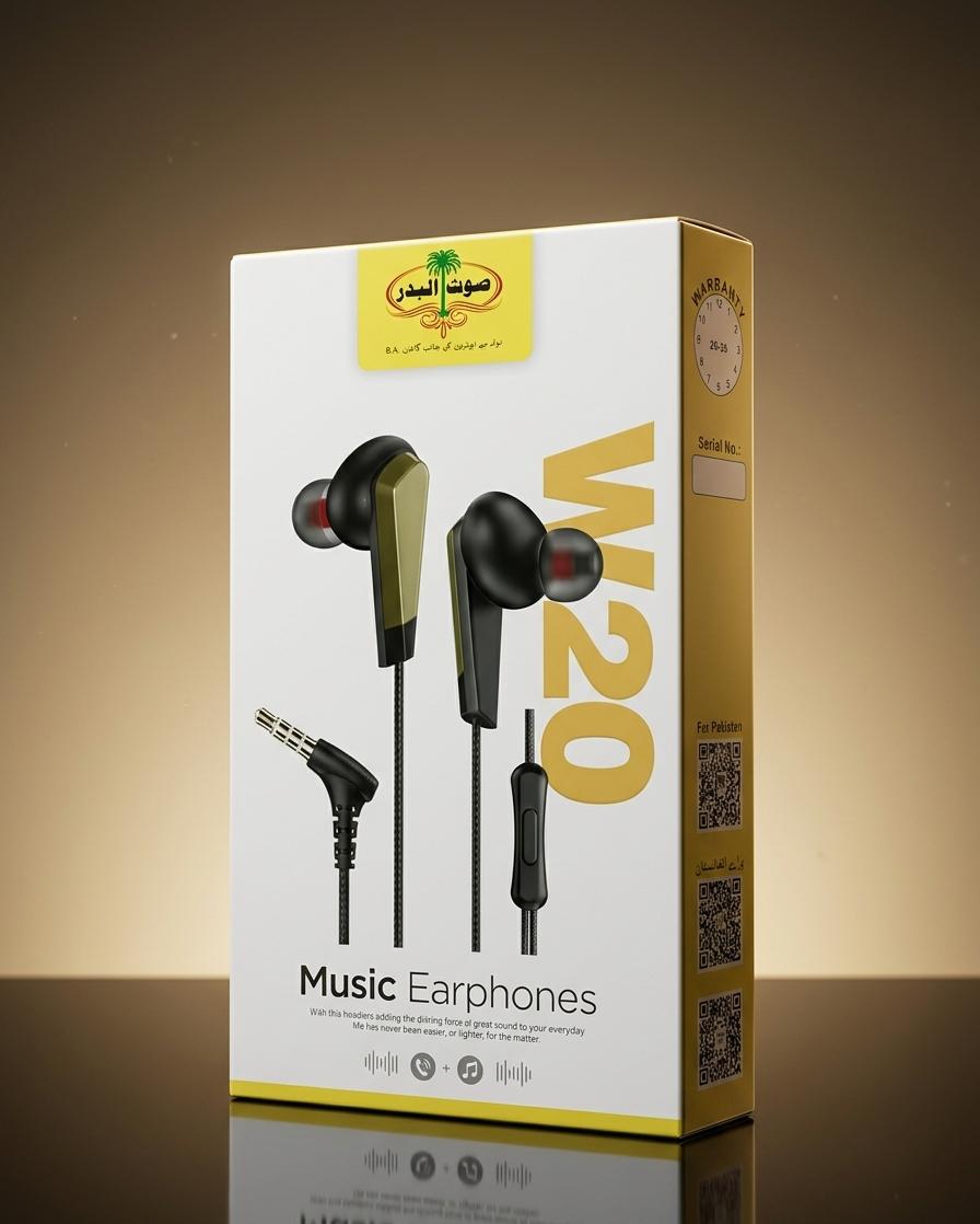 W20 Stereo Wired Earphones