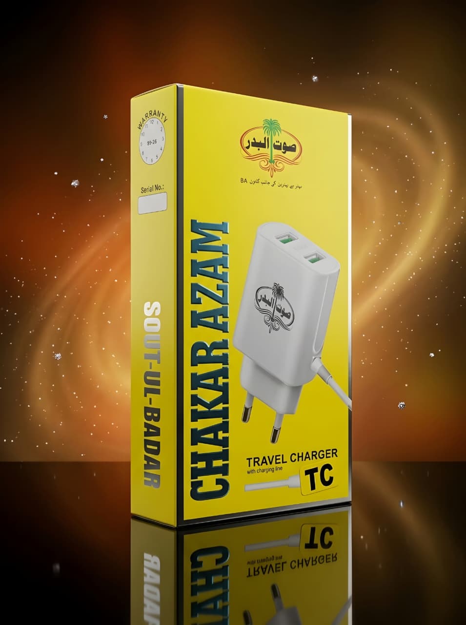 Sout-Ul-Badar Chakar Azam Dual Port Travel Charger