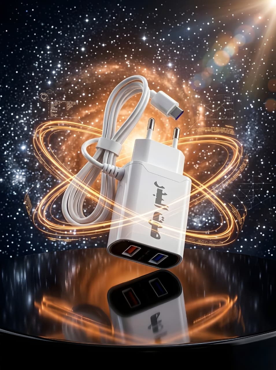 Sout-Ul-Badar Chakar Azam Dual Port Travel Charger