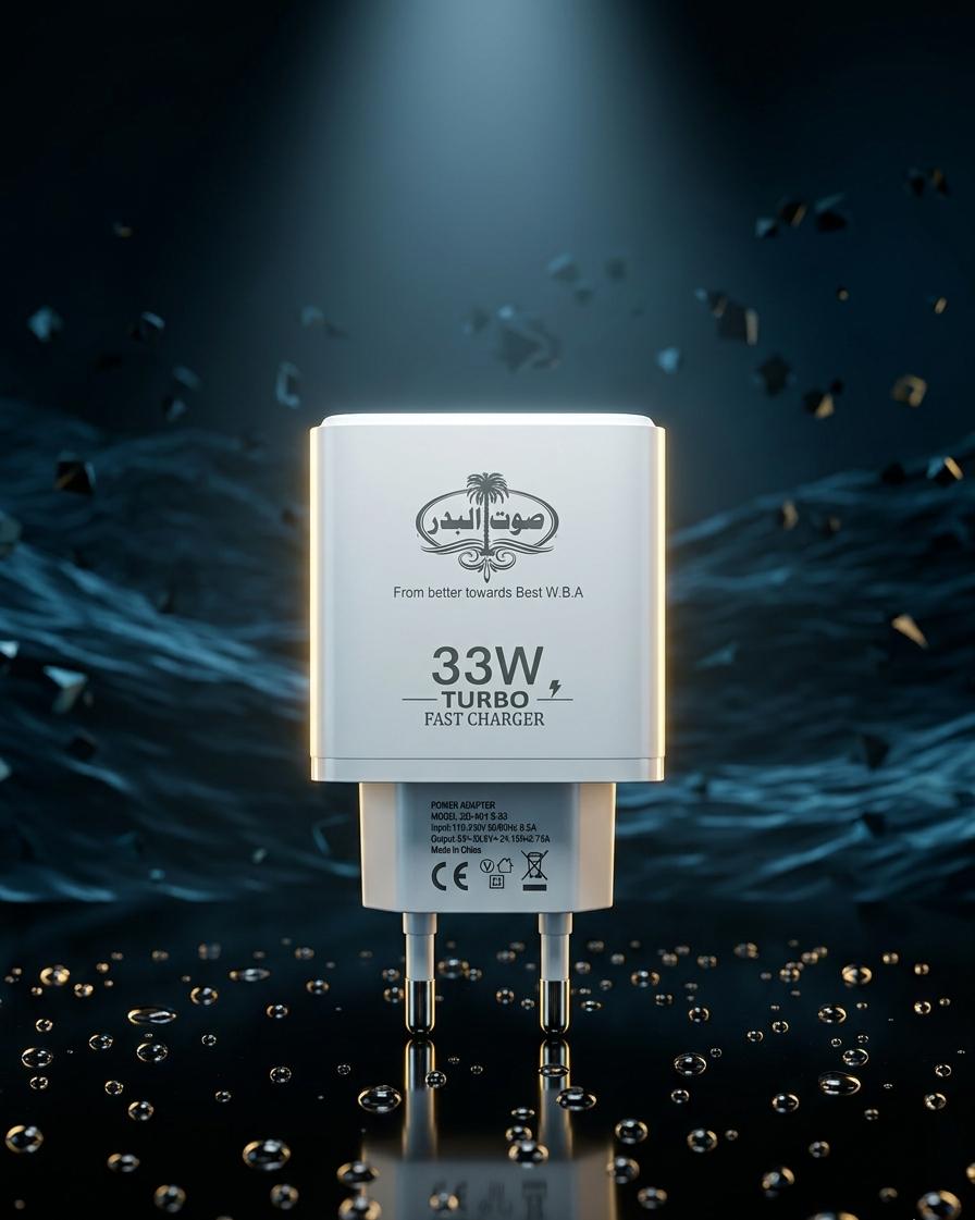 Sout-Ul-Badar S-33 33W Super Fast USB Charger – Turbo Quick Charging for Android & iOS Devices