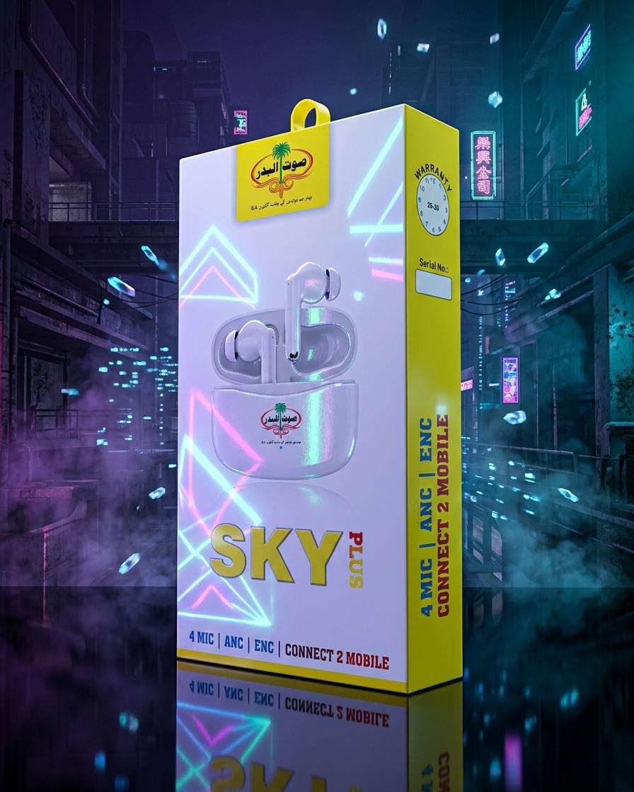 SOUT-UL-BADAR Sky Plus True Wireless Earbuds | ANC + ENC Noise Cancelling Quad Mic Bluetooth Headset